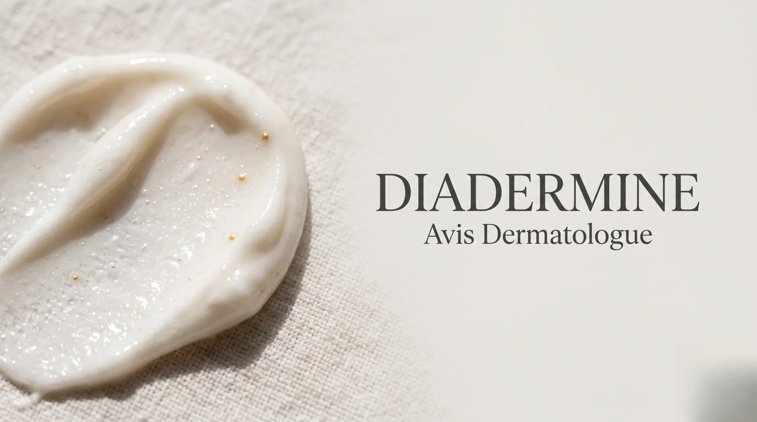Texture de soin pour l'avis dermatologue sur Diadermine.