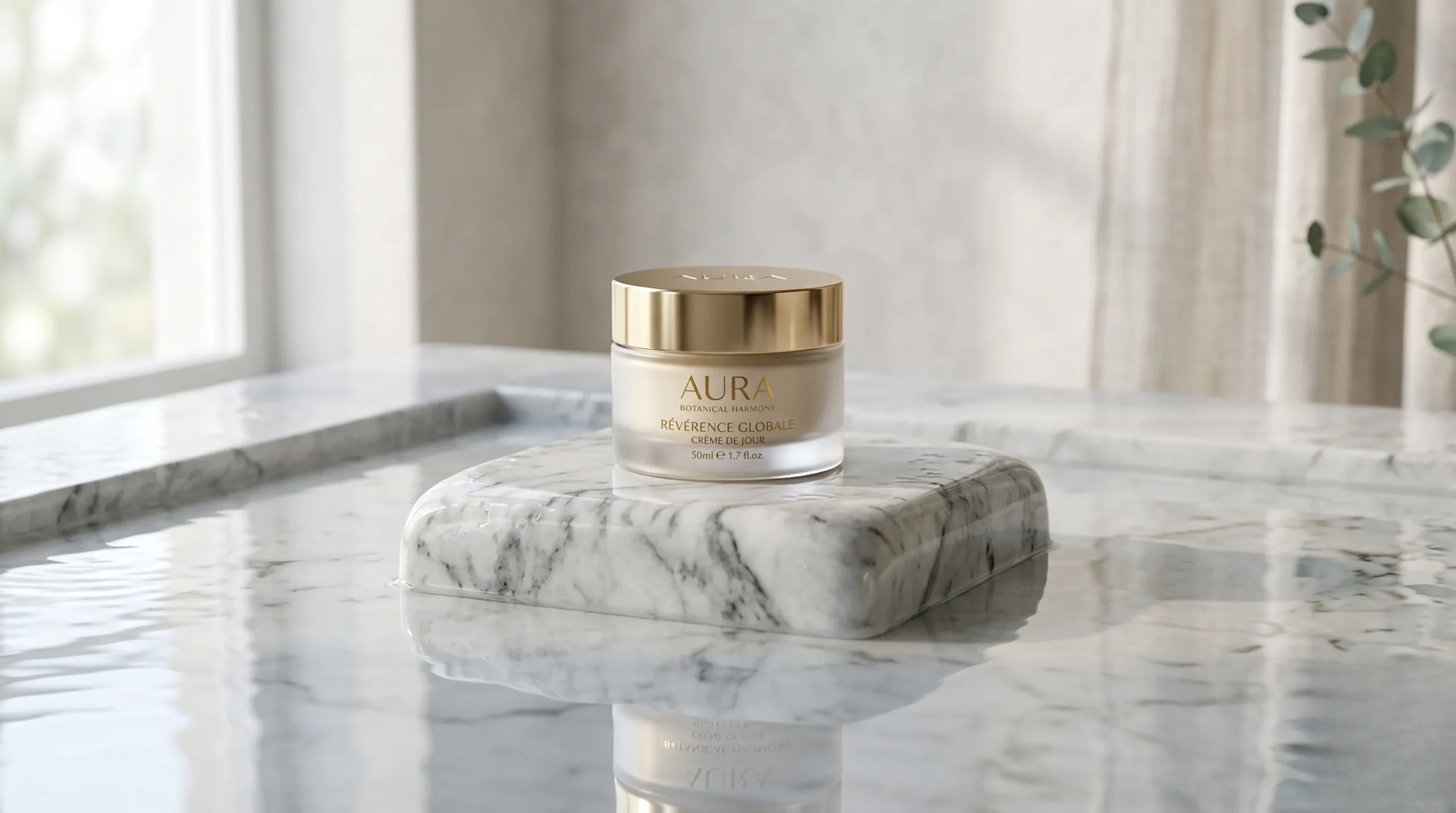 Crème de soin haut de gamme sur socle en marbre pour l'article Diadermine. Diadermine avis dermatologue