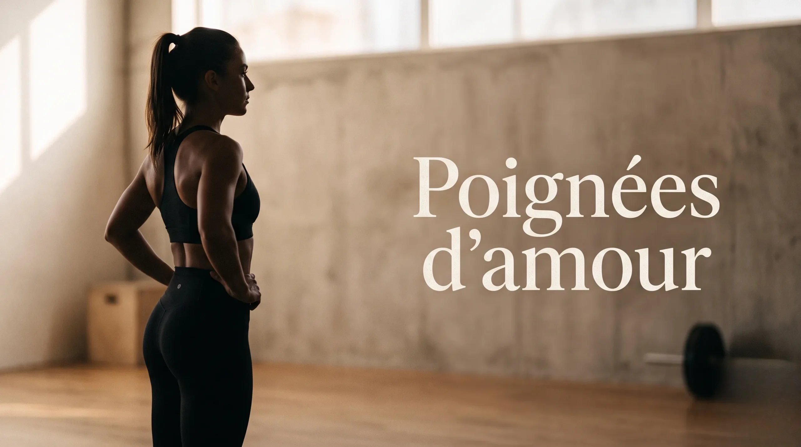 Silhouette sportive pour illustrer des conseils sur les poignées d'amour.