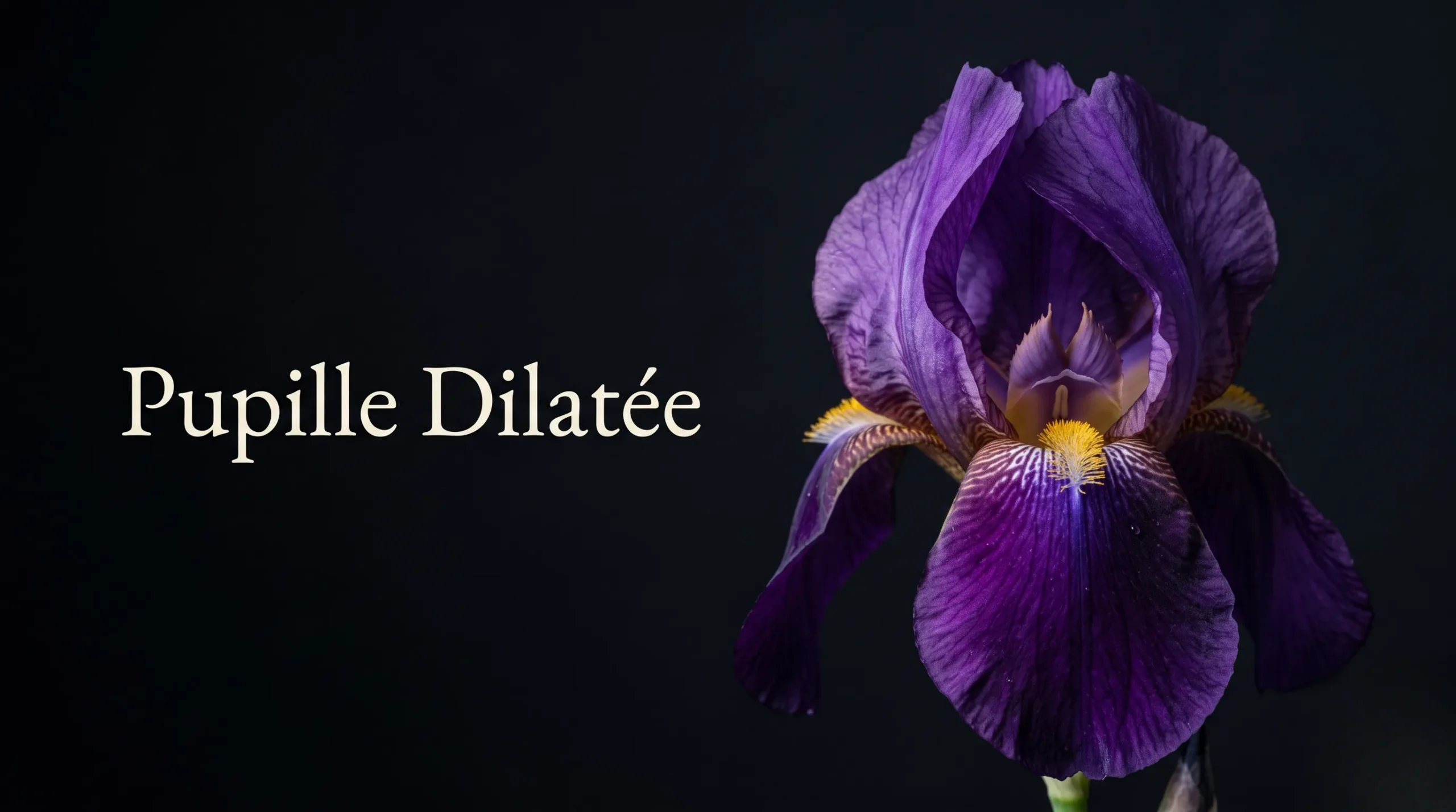 Iris fascinant en gros plan pour illustrer le regard.