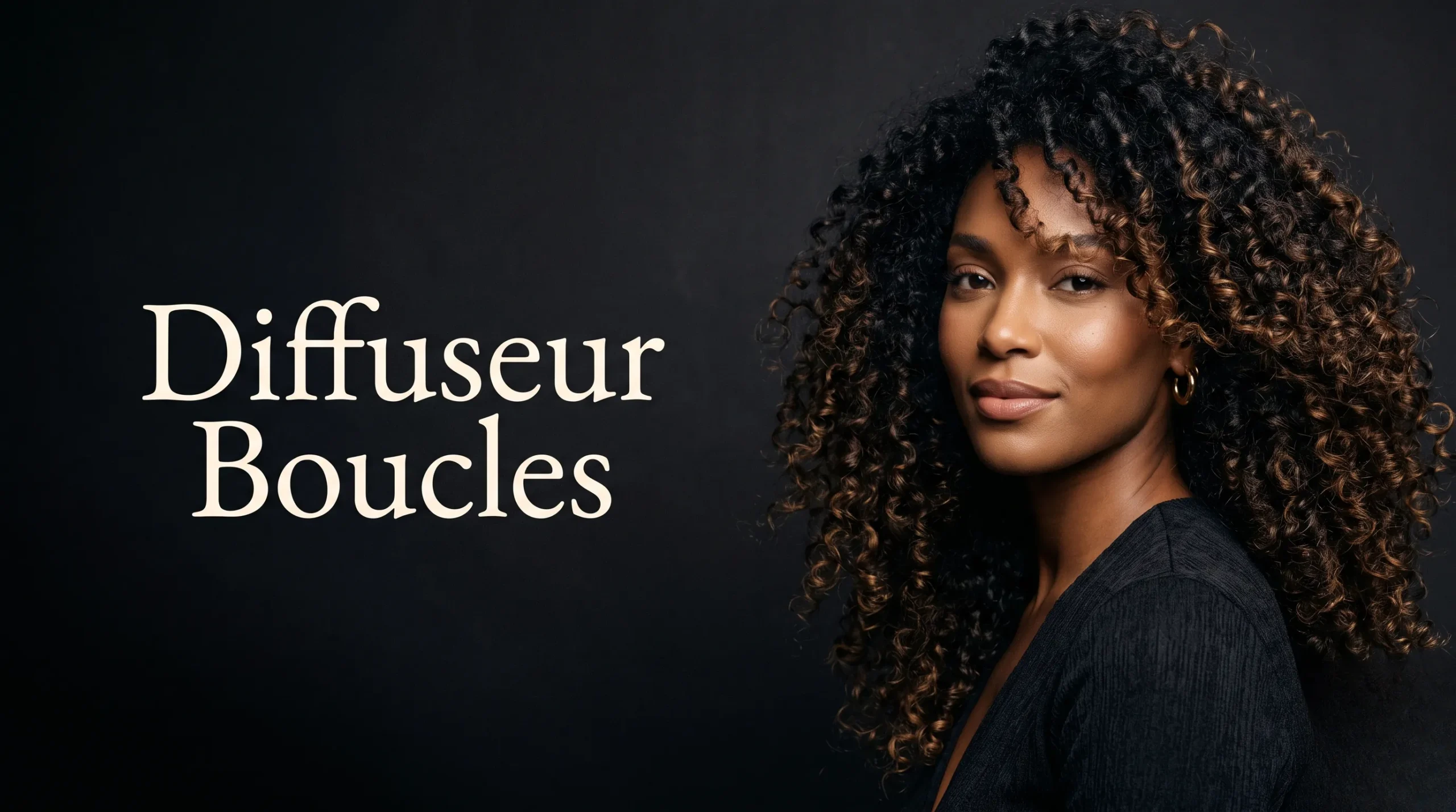 Cheveux bouclés volumineux pour illustrer l'article sur le diffuseur.
