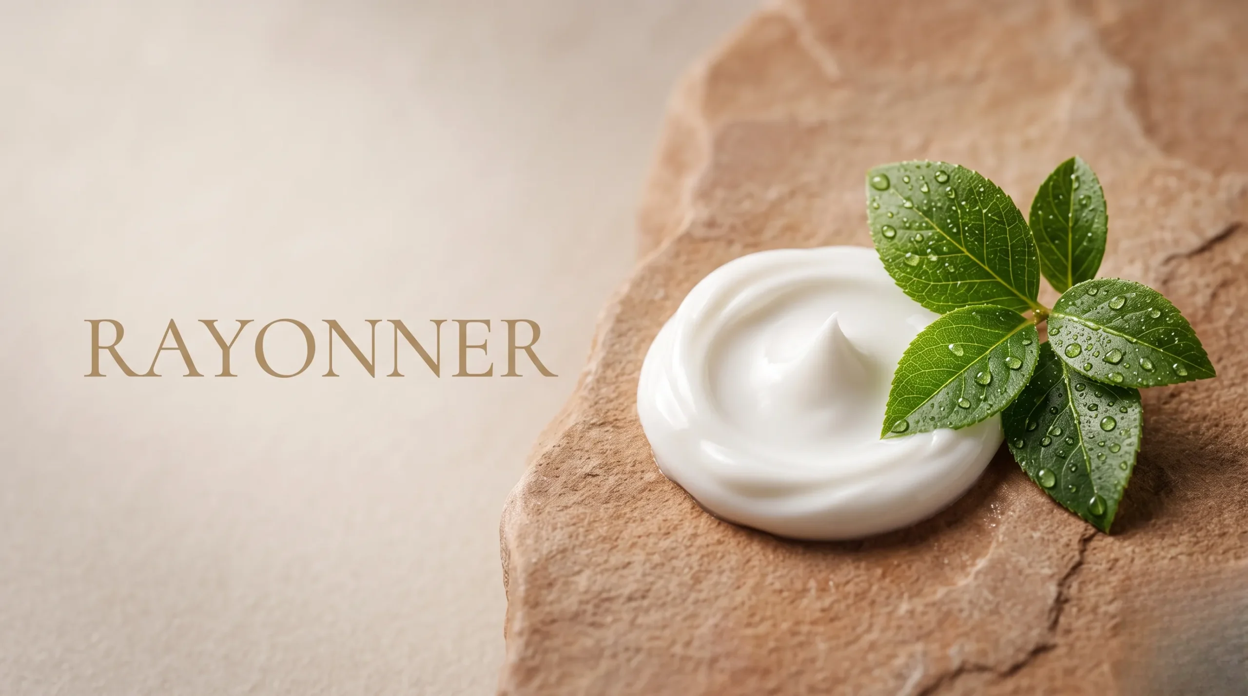 Texture de crème organique et végétale avec espace négatif pour le titre du magazine.